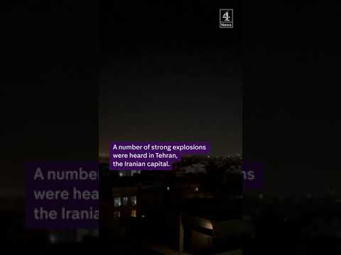 Iranian air defence systems fire at incoming Israeli strikes