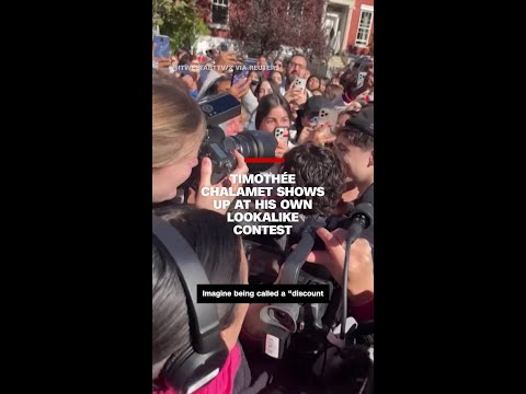Timothée Chalamet shows up at his own lookalike contest