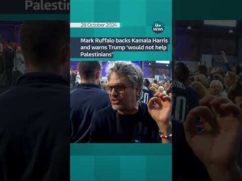 Mark Ruffalo backs Kamala Harris but tells ITV News of his reservations over Gaza #itvnews #shorts
