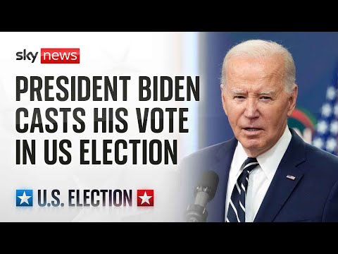 US President Joe Biden votes early in Delaware ahead of 2024 US election