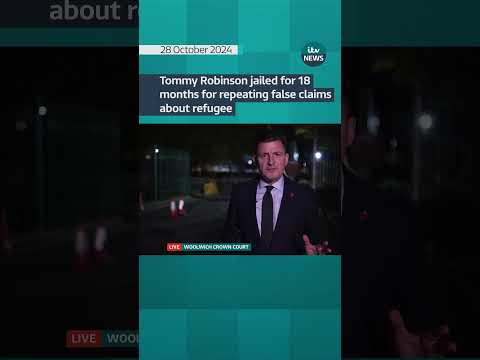 Tommy Robinson has been jailed for 18 months #itvnews #shorts #tommyrobinson