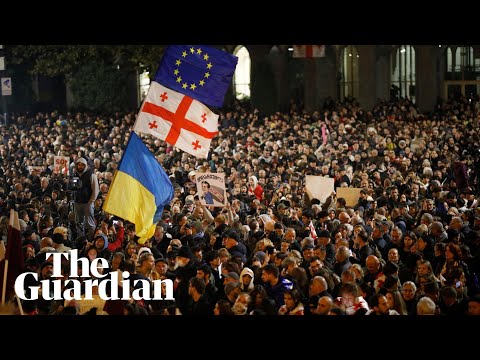 Thousands protest in Georgian capital after pro-Russian party wins parliamentary vote