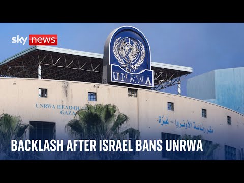 US and UK criticise Israel’s decision to ban UN Palestinian aid agency