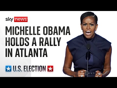 Watch live: Michelle Obama speaks at a rally in the swing state of Georgia