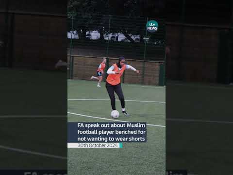 FA speak out about Muslim football player benched for not wanting to wear shorts #itvnews #news