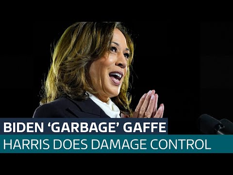 Kamala Harris attempts to rectify Biden’s ‘garbage’ gaffe | ITV News