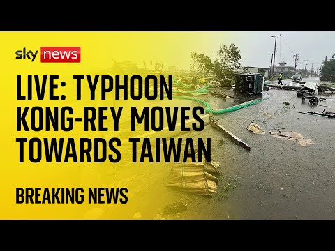 Watch live: Typhoon Kong-Rey makes landfall on Taiwan’s east coast