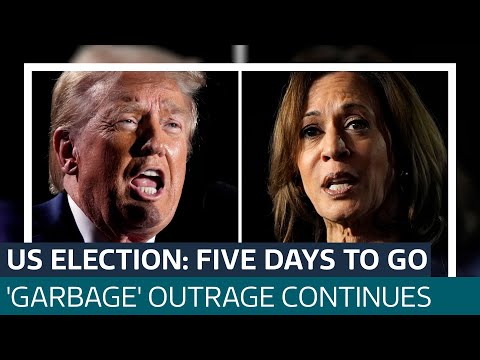 Donald Trump gives ‘garbage truck’ press conference in response to Biden comments | ITV News