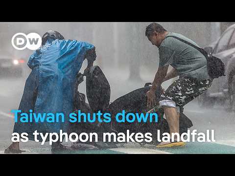 Typhoon Kong-rey strikes Taiwan, its most powerful typhoon in decades | DW News