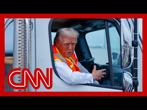 Trump sits in garbage truck following backlash over Biden’s ‘garbage’ comments