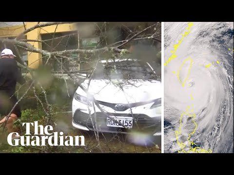 Floods and strong winds as Typhoon Kong-rey makes landfall in Taiwan