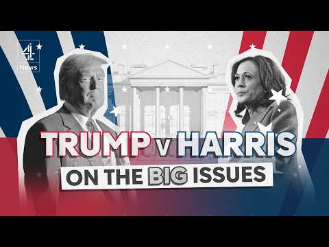 Trump v Harris on America’s biggest election issues compared