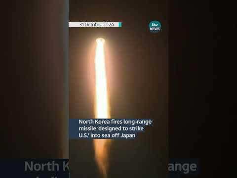 North Korea fires long-range missile ‘designed to strike U.S.’ into sea off Japan #itvnews #shorts