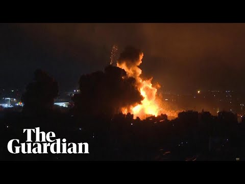 Huge explosions seen in Beirut’s southern suburbs