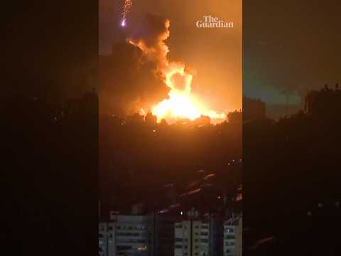 Huge explosions seen after Israeli attack on Beirut’s southern suburbs #israel #lebanon #middleeast