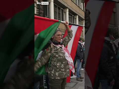 Why are protesters marching in London?