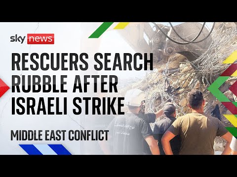 Search and rescue operation after Israeli airstrike near Sidon | Israel-Hezbollah conflict
