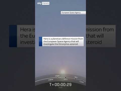 Rocket launches towards asteroid crash site