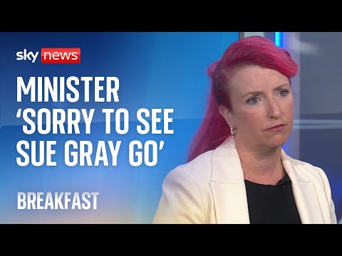 Minister ‘sorry to see Sue Gray go’ as Starmer’s chief of staff