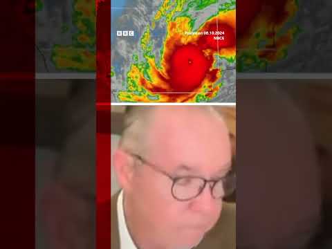 Meteorologist gets emotional giving Hurricane Milton update. #Florida #BBCNews