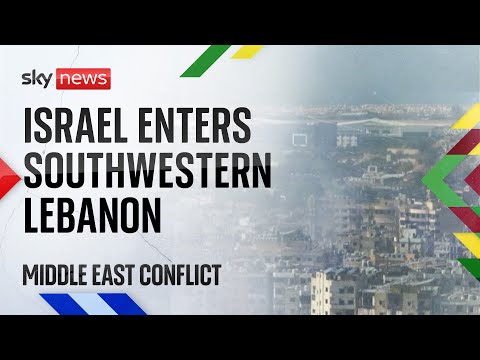 Watch live: Beirut skyline as Israel sends army division into southwest Lebanon