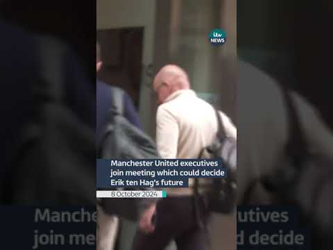 Manchester United executives have joined a meeting which could decide Erik Ten Hag’s future #itvnews