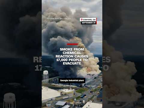 Smoke from chemical reaction causes 17,000 people to evacuate