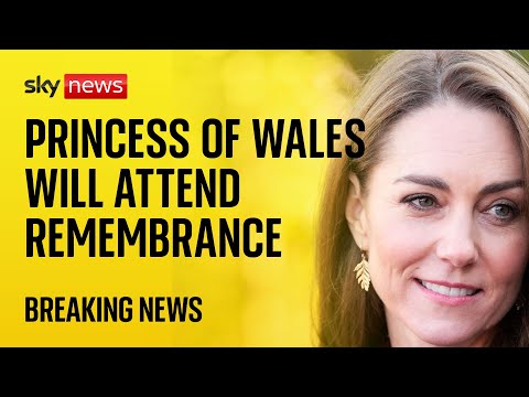 Princess of Wales to attend Remembrance events