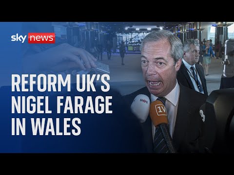 Watch live: Reform UK’s Nigel Farage speaks in Wales where he claims his party is ahead of Tories