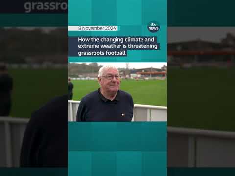 How the changing climate and extreme weather is threatening grassroots football #itvnews #shorts