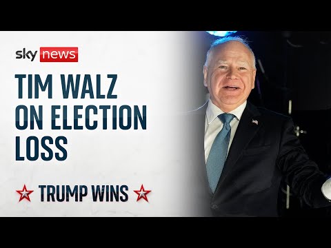 Watch live: Tim Walz speaks on Democrats’ defeat after Donald Trump’s election victory