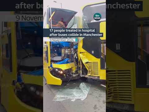 No one suffered serious injuries, but 17 were taken to hospitals across Manchester #itvnews