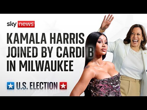 Watch live: Kamala Harris is joined by Cardi B at rally in Milwaukee
