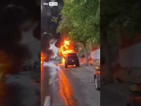 Aftermath of rocket attack on Israel