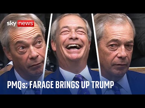 ‘I expected to see him in the immigration statistics’: PM jokes about Farage’s US visits
