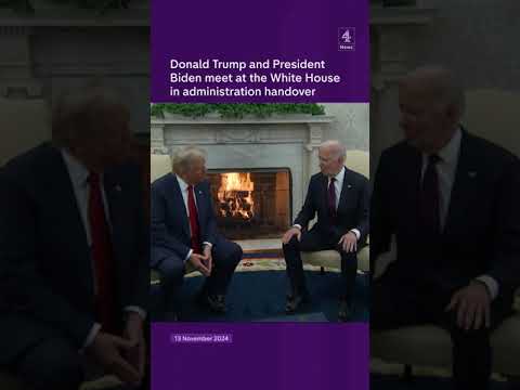 Donald Trump and President Biden meet at the White House in administration handover