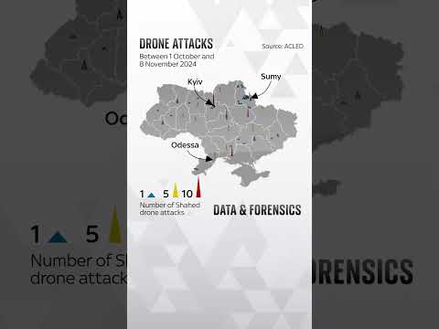 Drone attacks on Ukraine reach record levels as Russia could be ‘stockpiling’ missiles for assault