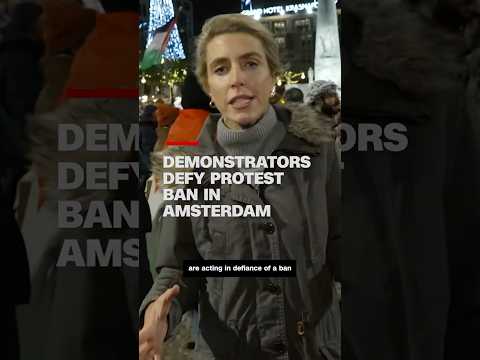 Demonstrators defy protest ban in Amsterdam