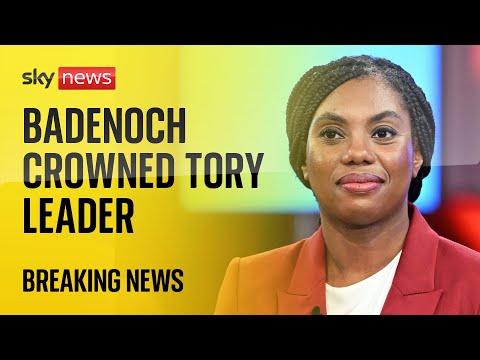 ‘This is the most enormous honour’: Kemi Badenoch wins Tory leadership race