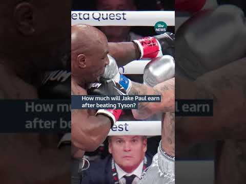 How much will Jake Paul earn after beating Tyson? #itvnews | ITV News