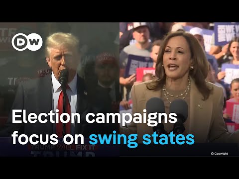 US polls show tight race in key swing states | DW News