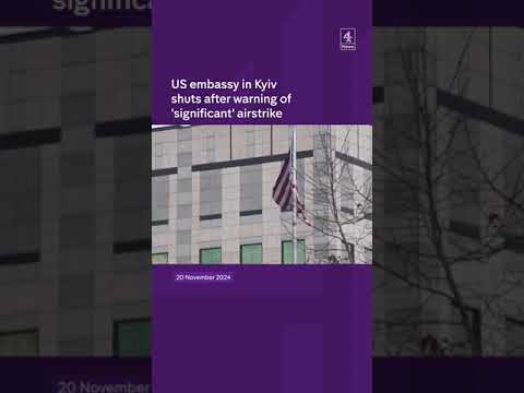 US embassy in Kyiv shuts after warning of ‘significant’ airstrike