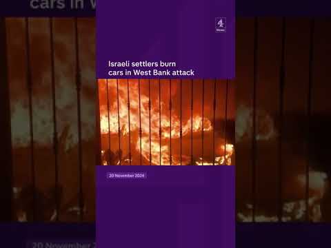 Israeli settlers burn cars in West Bank attack