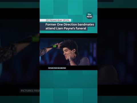 Former One Direction bandmates attend Liam Payne’s funeral #itvnews #shorts