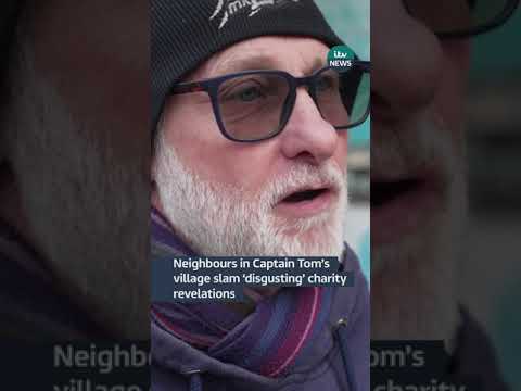 Neighbours in Captain Tom’s village slam ‘disgusting’ charity revelations #itvnews #shorts