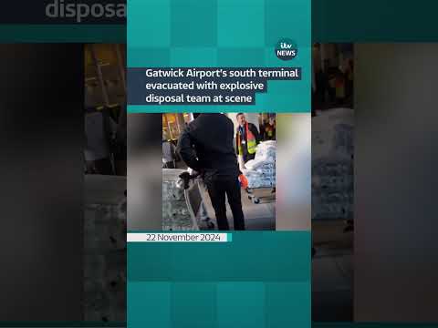 Gatwick Airport’s south terminal evacuated with explosive disposal team at scene #itvnews #shorts