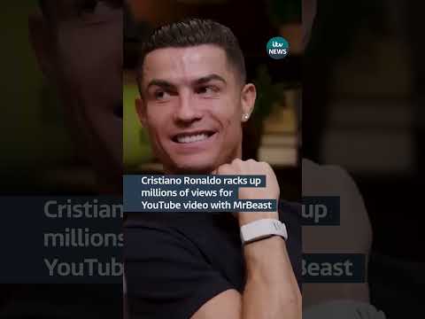 Footballer #cristianoronaldo has millions of views on YouTube for a video with #mrbeast #itvnews