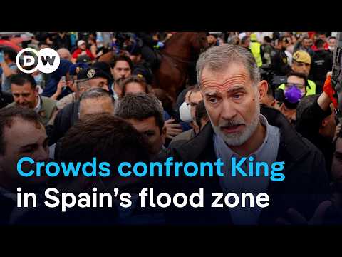 Angry flood survivors confront Spain’s King and Queen in flood-stricken town in Valencia | DW News