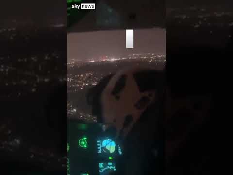 Bumpy flight over London during Storm Bert