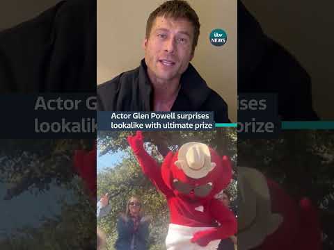 Glen Powell’s parents make cameos in his films so he’s offered the same for his lookalike #itvnews